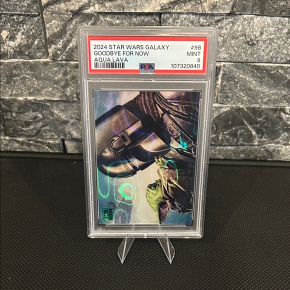 Star Wars Galaxy Other - PSA‎ 9 2024 Star Wars Galaxy Card “Goodbye for Now” Aqua Lava Slab